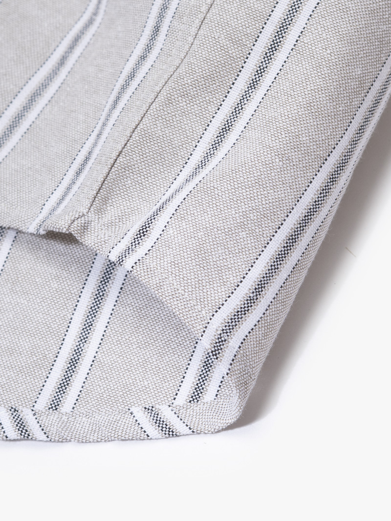 Áo Sơ Mi Sọc Thêu Logo Ngựa Form Regular SM202 Màu Sọc Xám