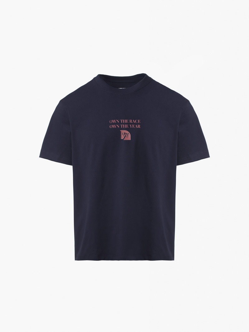 Áo Thun In Đầu Ngựa 4M Form Regular AT185 Màu Xanh Đen