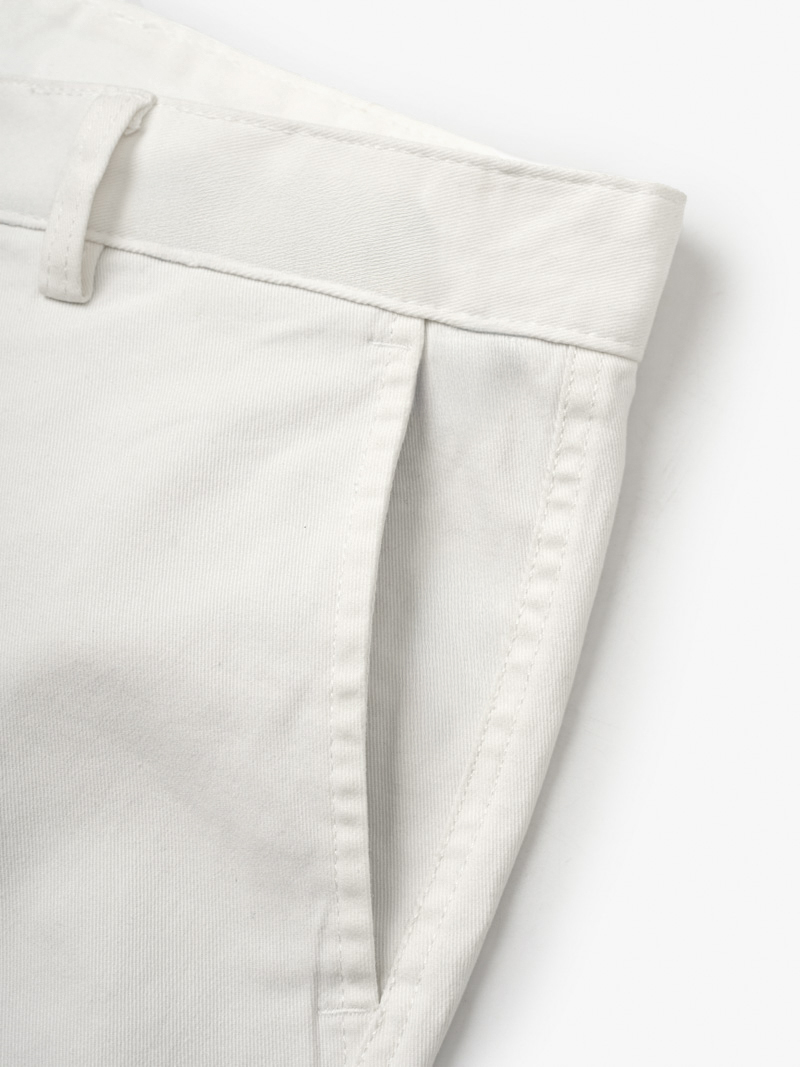 Quần Kaki Trơn Form Slimfit QK032 Màu Trắng