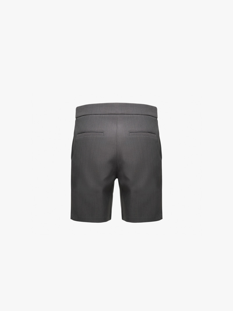 Quần Short Sidetab Trơn Form Straight QS083 Màu Xám