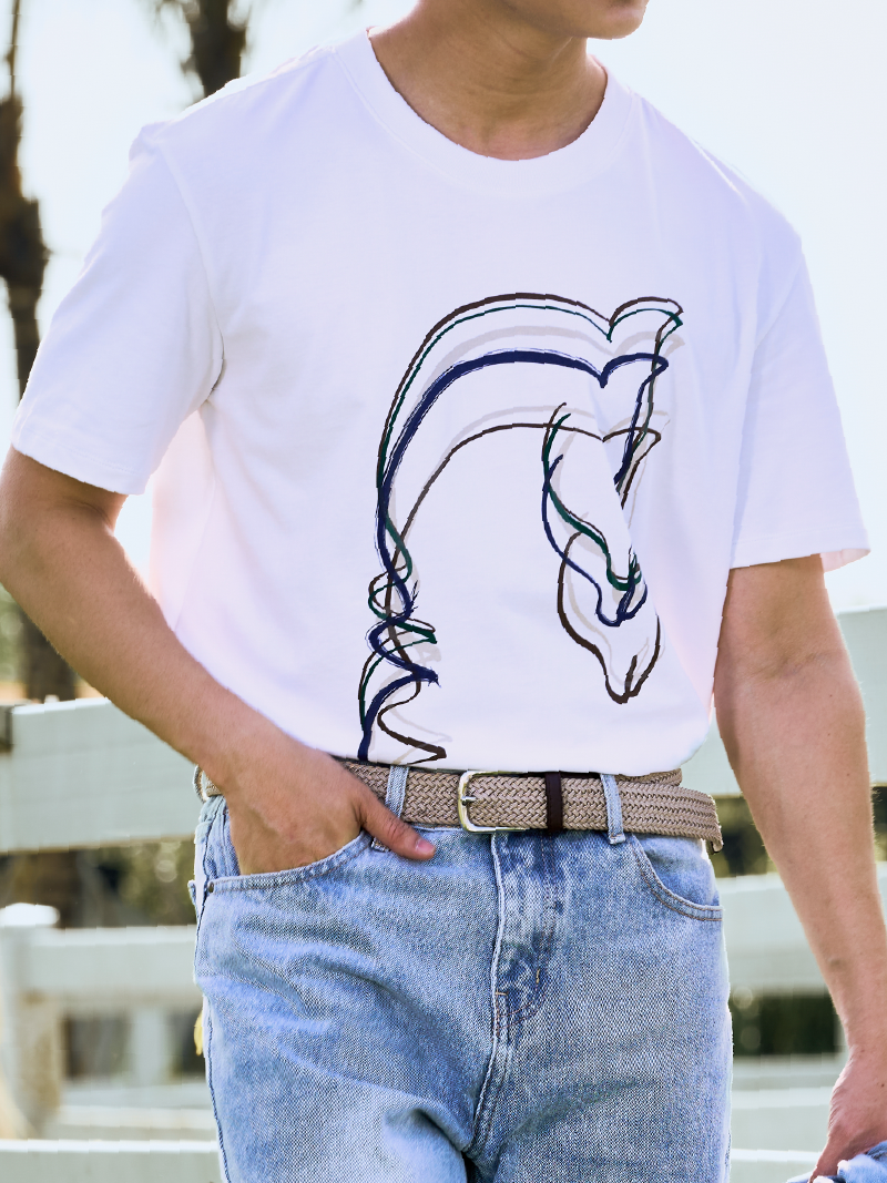 Áo Thun In Đầu Ngựa 4 Màu Form Relax AT184