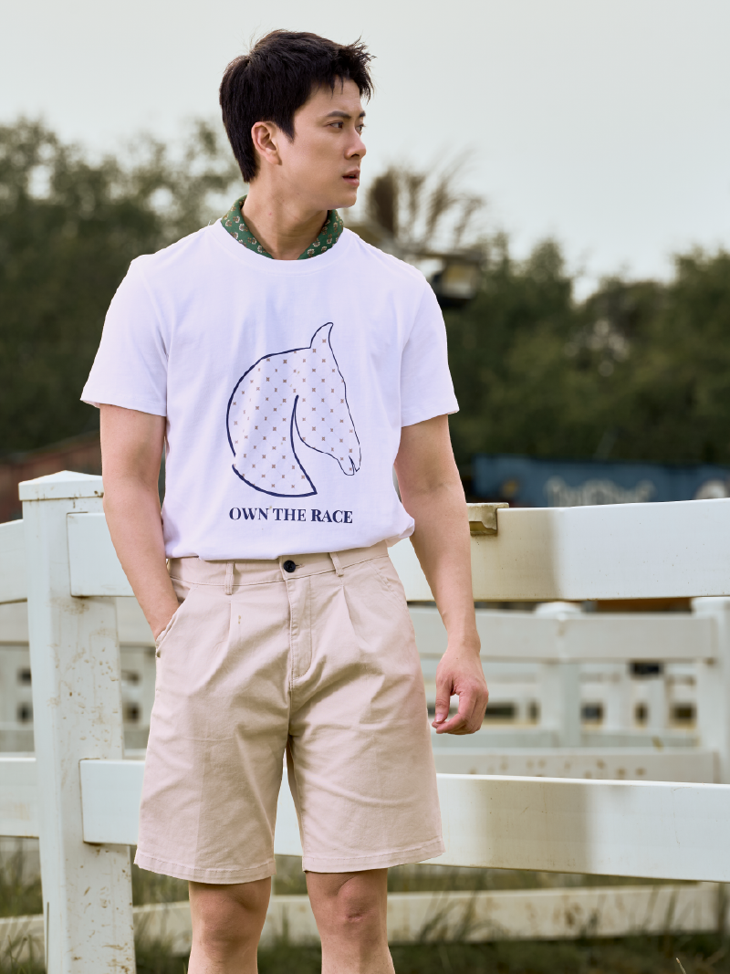 Quần Short Kaki Trơn Form Straight QS081 Màu Be