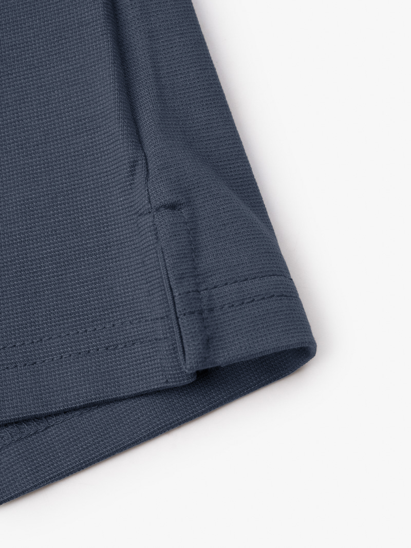 Áo Polo Vải Modal Thêu 4MEN Club Tay Áo Form Slimfit PO138 Màu Xanh Đá