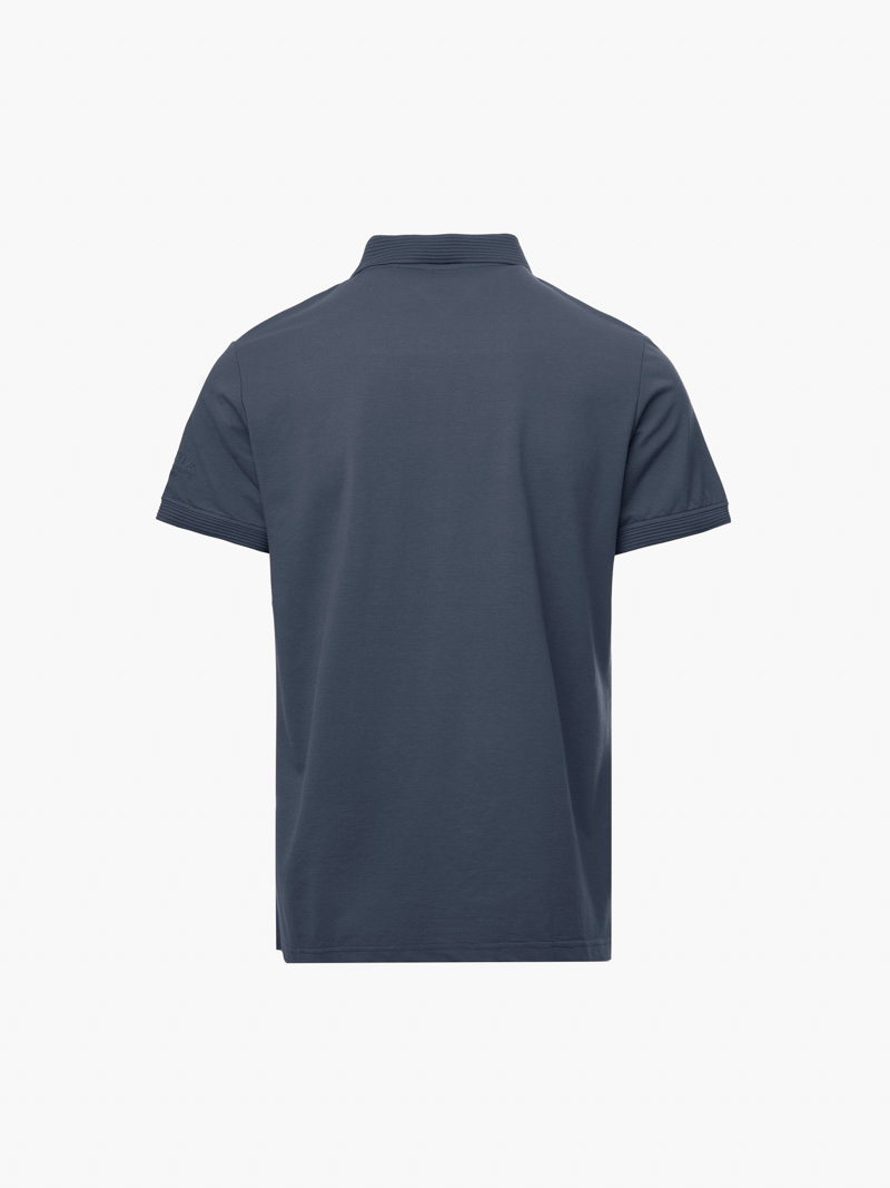 Áo Polo Vải Modal Thêu 4MEN Club Tay Áo Form Slimfit PO138 Màu Xanh Đá