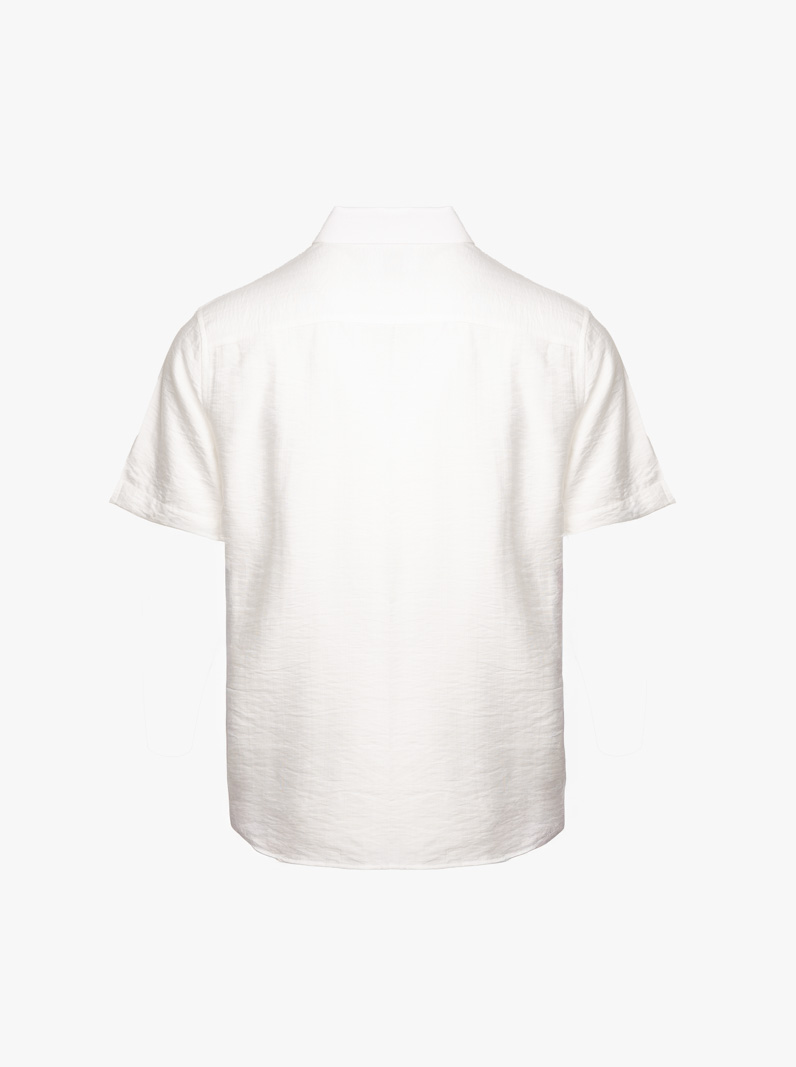 Áo Sơ Mi Linen Xước Ngắn Tay Form Regular SM203 Màu Trắng