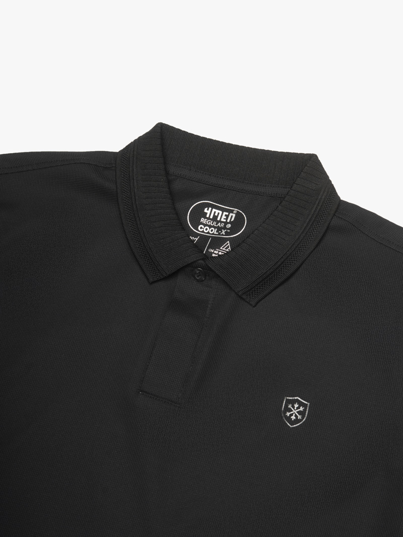 Áo Polo Cool-X In Logo Bông Tuyết Form Regular PO185 Đen