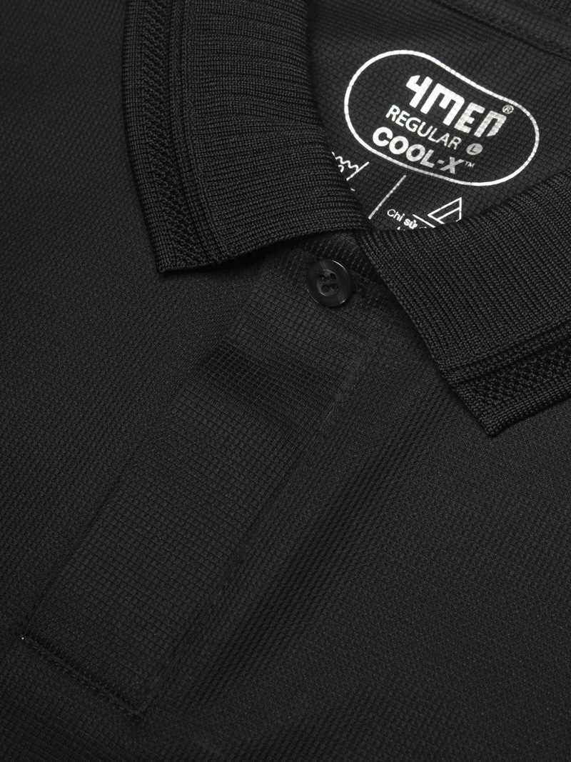Áo Polo Cool-X In Logo Bông Tuyết Form Regular PO185 Đen