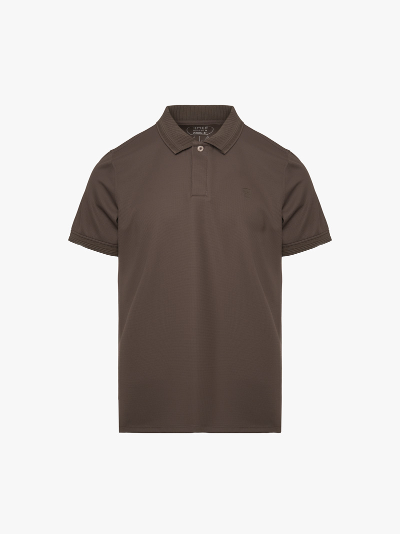 Áo Polo Cool-X In Logo Bông Tuyết Form Regular PO185 Nâu