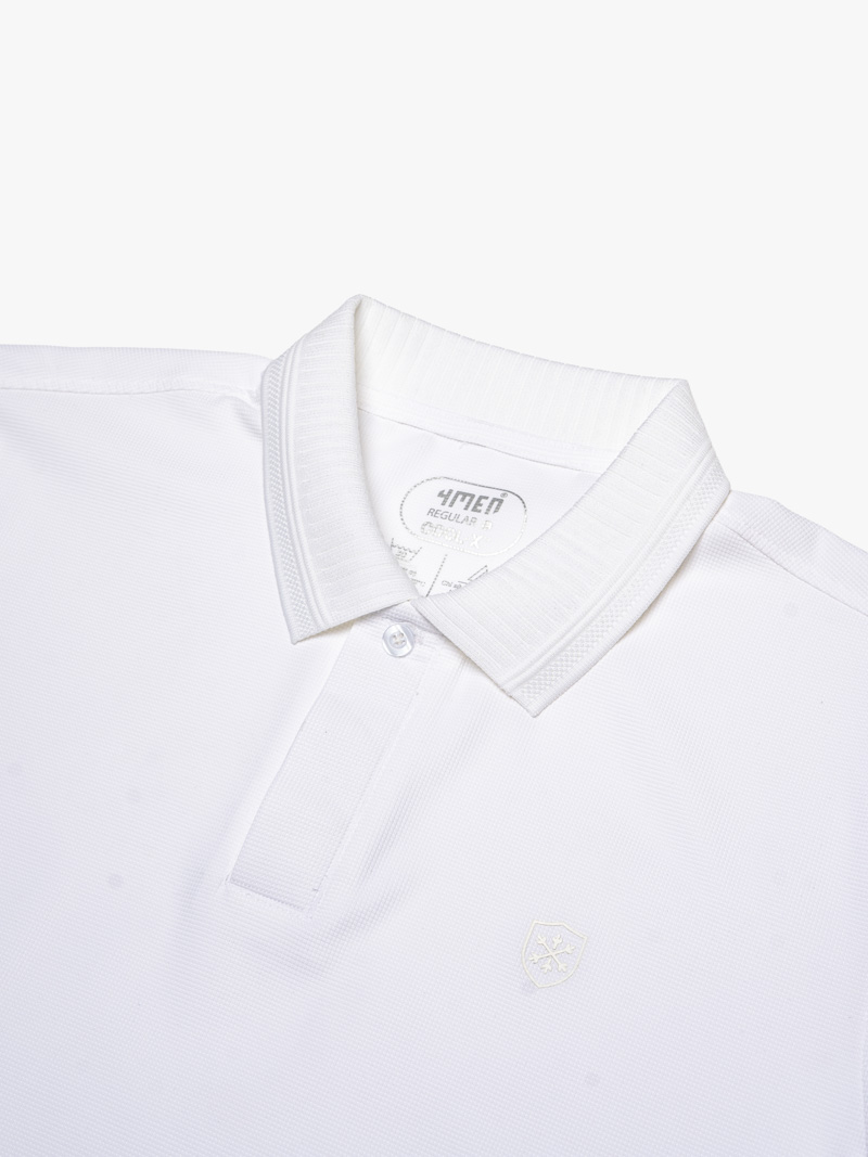 Áo Polo Cool-X In Logo Bông Tuyết Form Regular PO185 Trắng