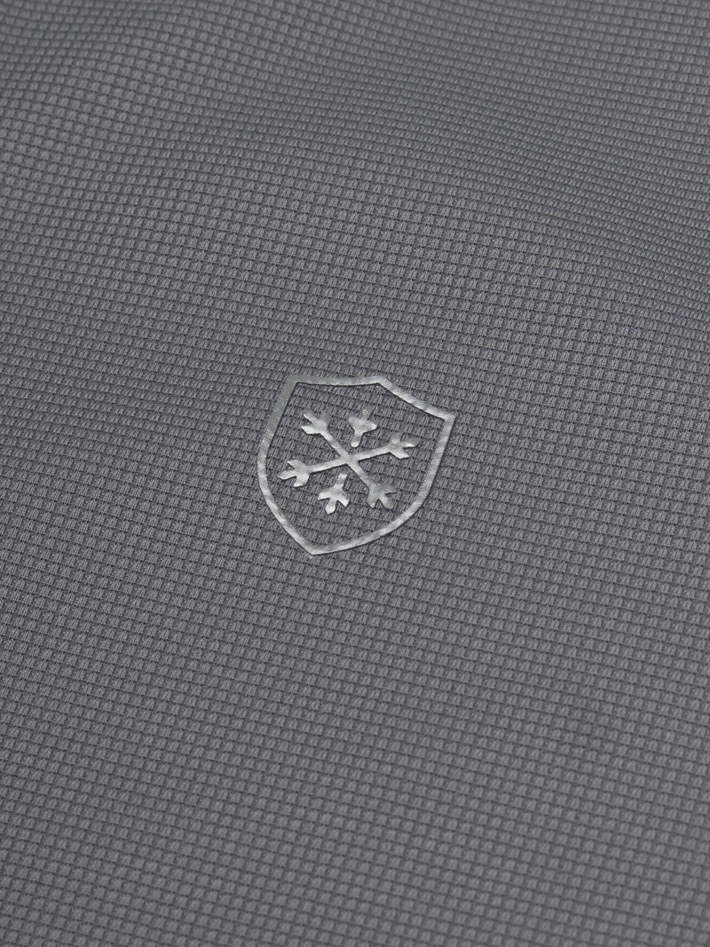 Áo Polo Cool-X In Logo Bông Tuyết Form Regular PO185 Xám Đậm