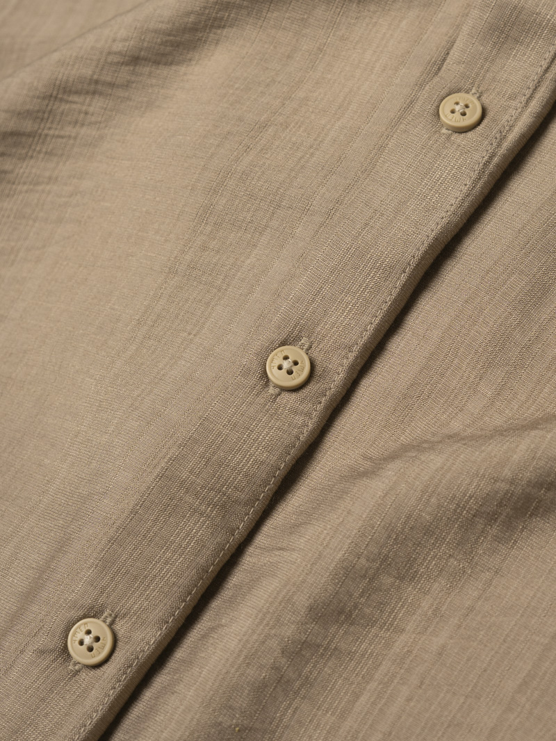 Áo Sơ Mi Linen Xước Ngắn Tay Form Regular SM203 Màu Nâu