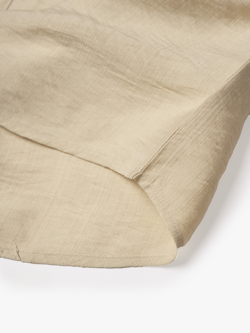 Áo Sơ Mi Linen Xước Ngắn Tay Form Regular SM203 Màu Be