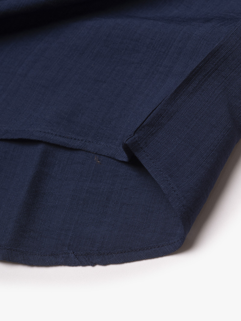 Áo Sơ Mi Linen Xước Ngắn Tay Form Regular SM203 Xanh Đen