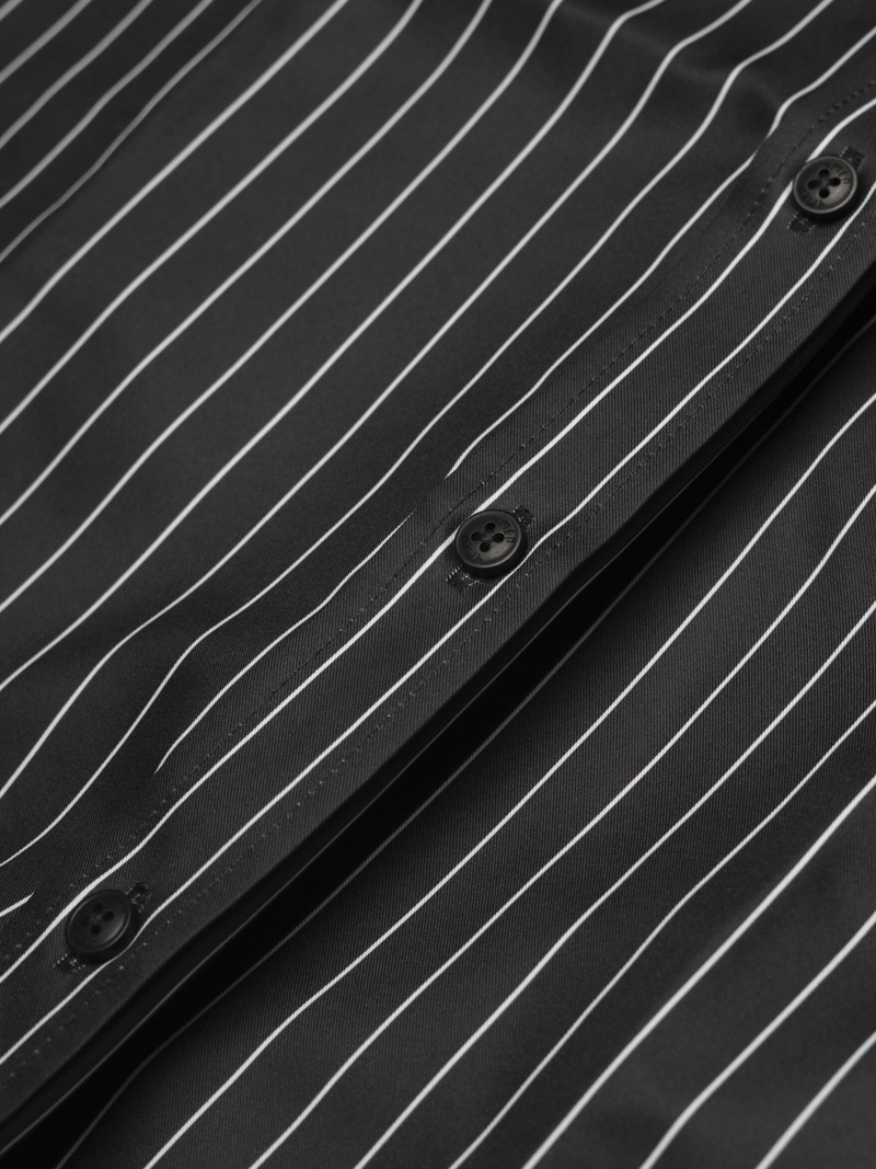 Áo Sơ Mi Sọc Form Slimfit SM172 Sọc Đen