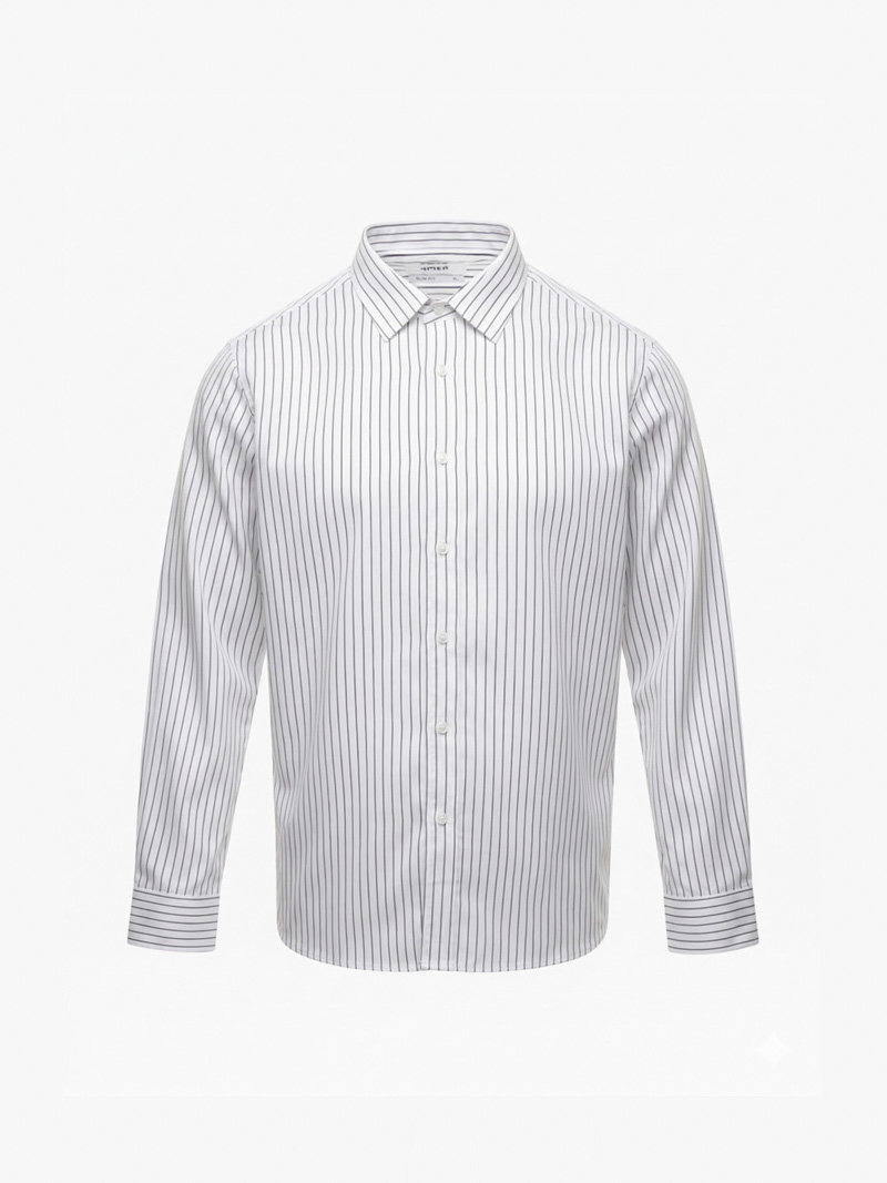Áo Sơ Mi Sọc Form Slimfit SM172 Sọc Trắng