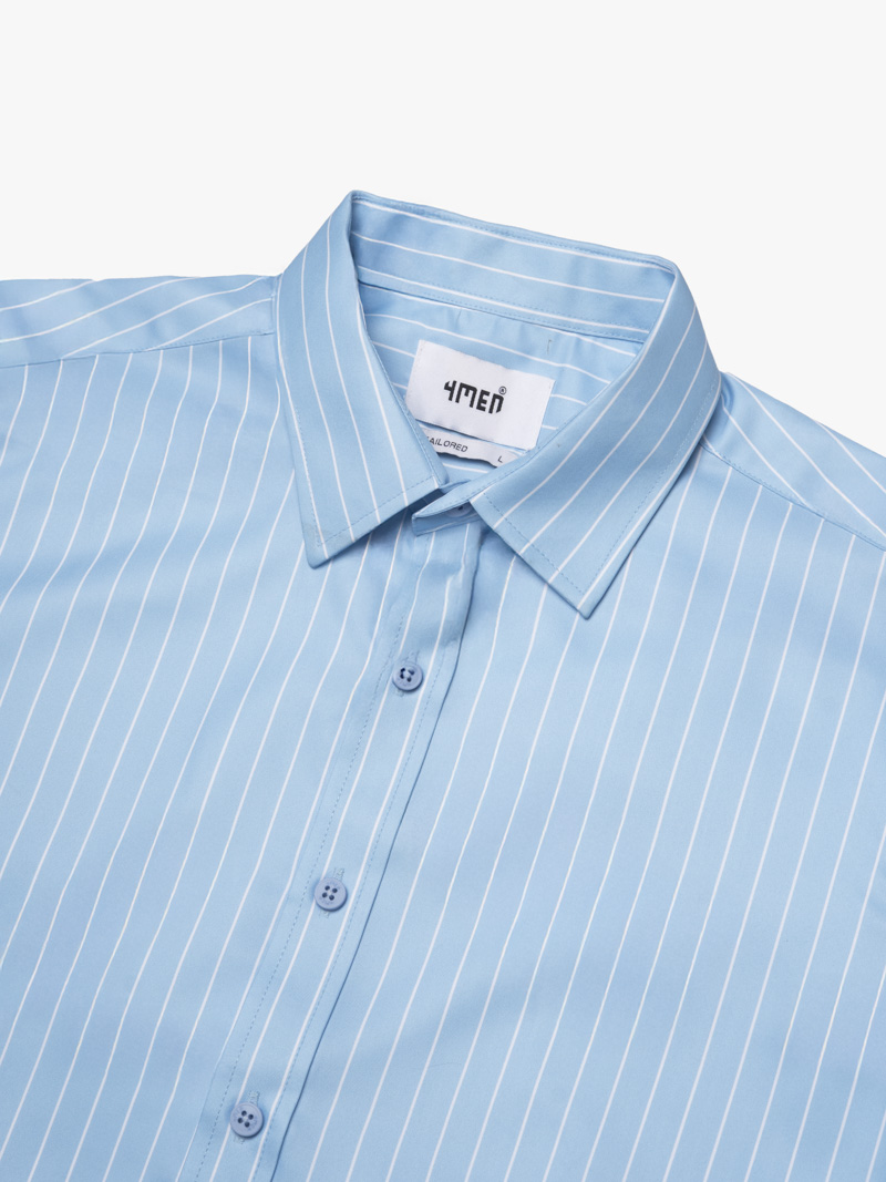 Áo Sơ Mi Sọc Form Slimfit SM172 Sọc Xanh