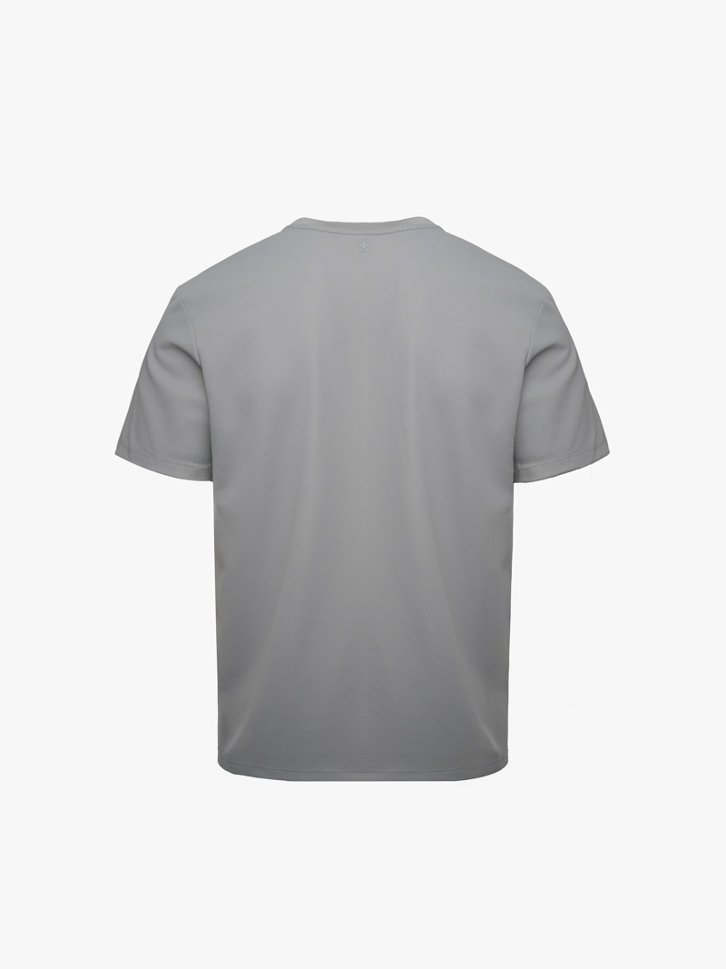 Áo Thun Cool-X In Logo Bông Tuyết Sau Cổ Form Regular AT189 Xám Nhạt