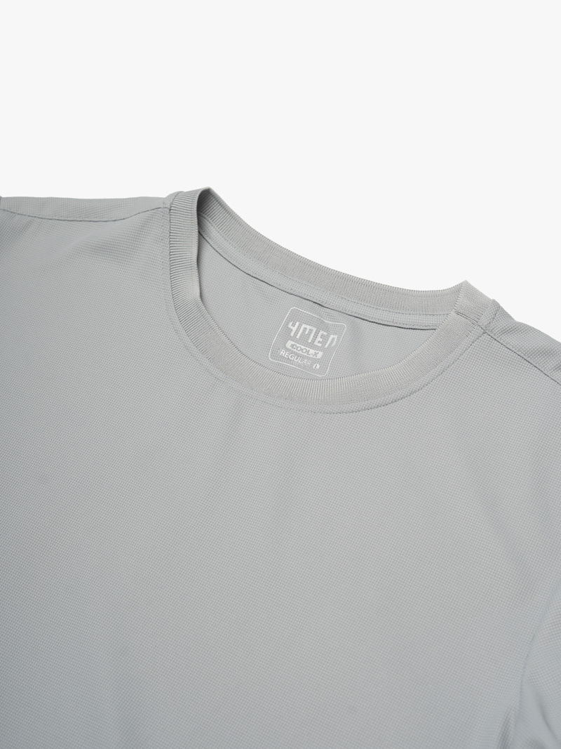 Áo Thun Cool-X In Logo Bông Tuyết Sau Cổ Form Regular AT189 Xám Nhạt