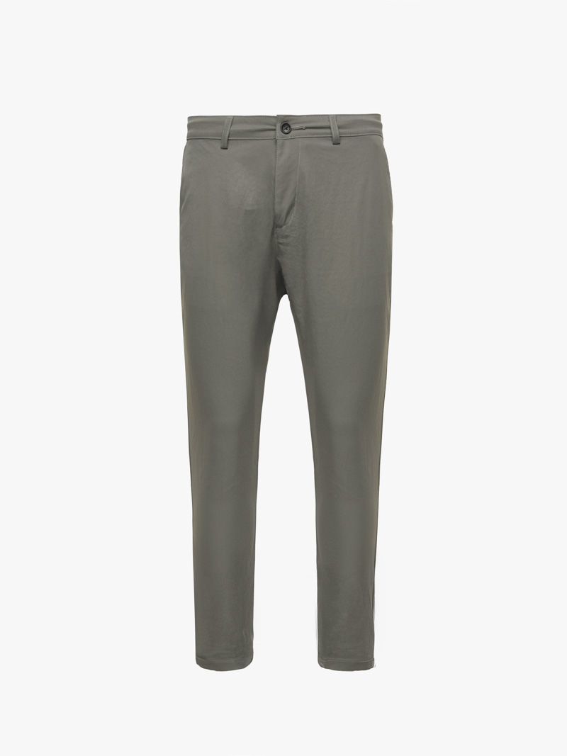 Quần Kaki Trơn Túi 2 Cơi Form Slimfit QK034 Màu Xám Đậm