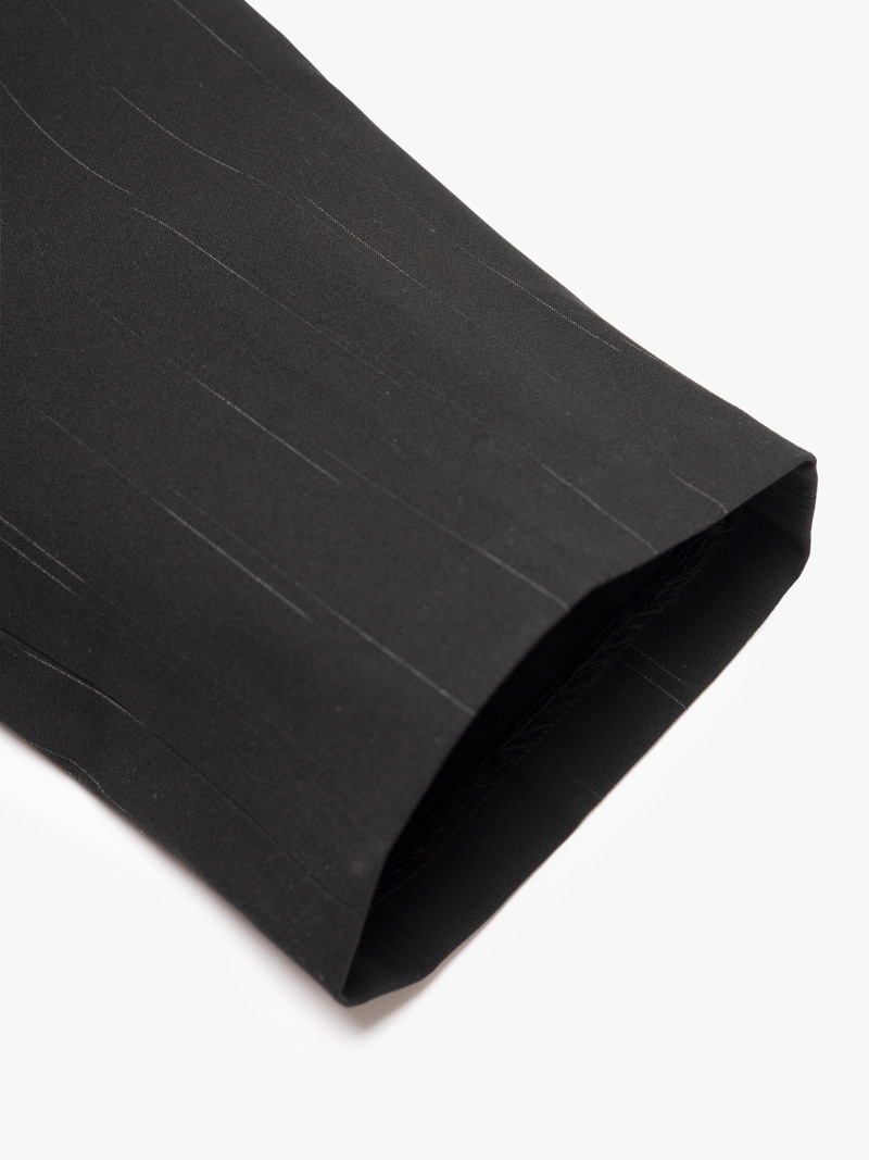 Quần Tây Sọc Vải Rayon Lưng Thun Form Regular QT072 Màu Sọc Đen