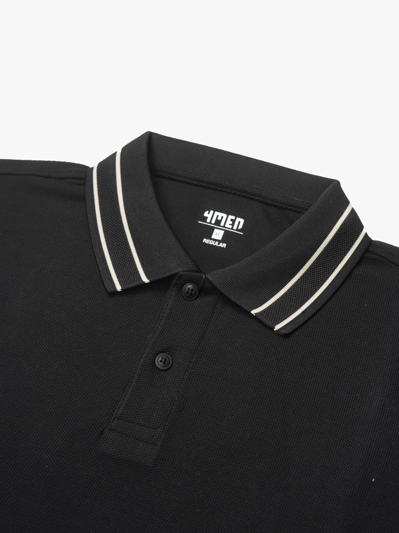 Áo Polo Mắt Chim Bo Kiểu Form Regular PO188 Màu Đen