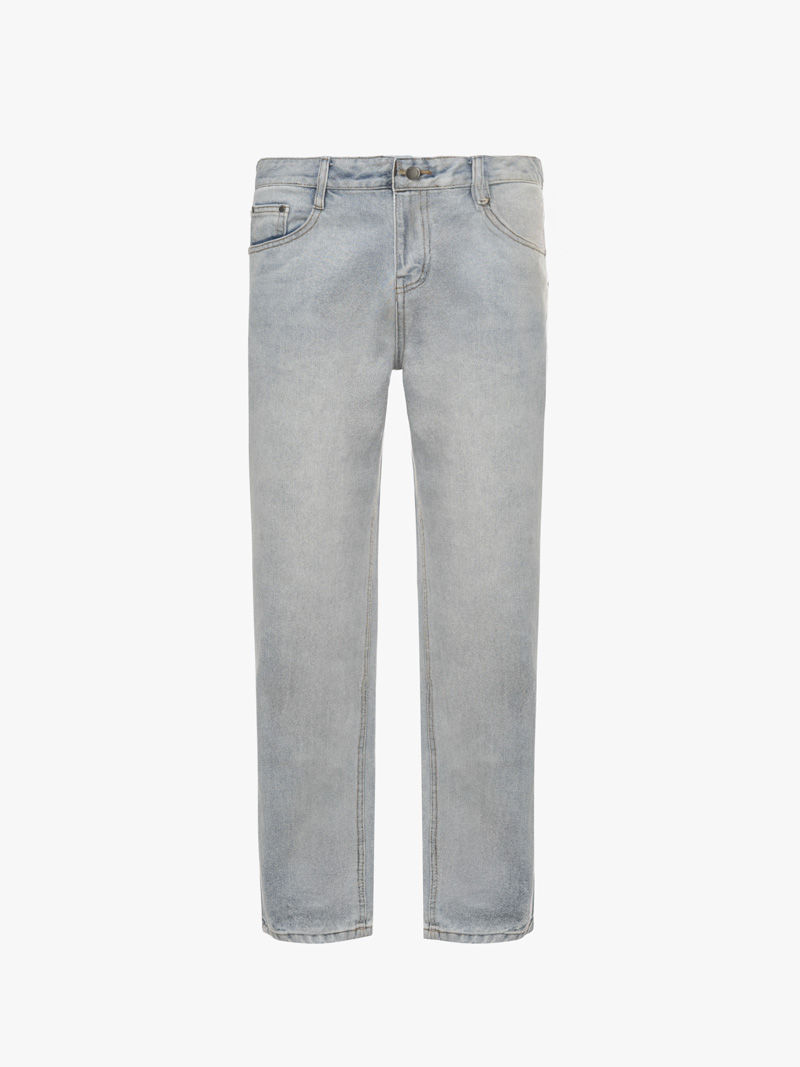 Quần Jean Phối Dây Sọc 2 Bên Sườn Form Straight Xanh Nhạt QJ129 Màu Xanh