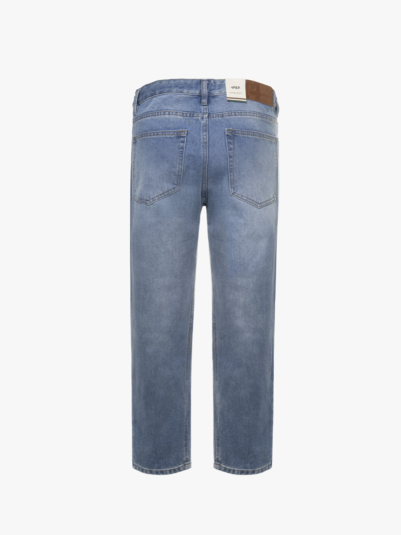 Quần Jean Phối Dây Sọc 2 Bên Sườn Form Straight Xanh QJ130 Màu Xanh