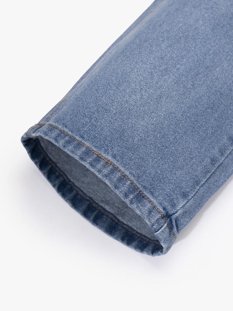 Quần Jean Phối Dây Sọc 2 Bên Sườn Form Straight Xanh QJ130 Màu Xanh
