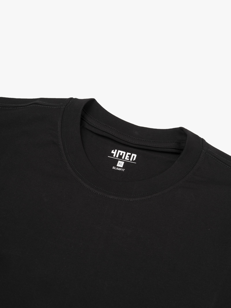 Áo Thun Cổ Tròn In 4MEN Essentials Form Slimfit AT194 Màu Đen