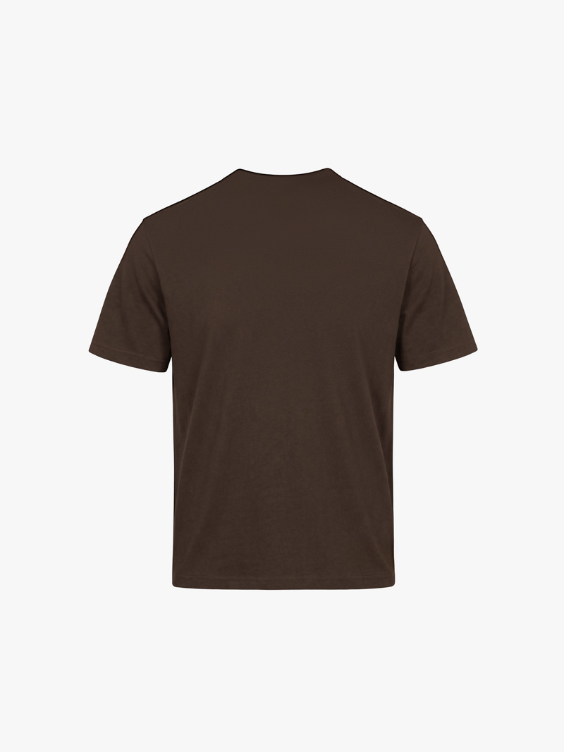 Áo Thun Cổ Tròn In 4MEN Essentials Form Slimfit AT194 Màu Nâu Đậm