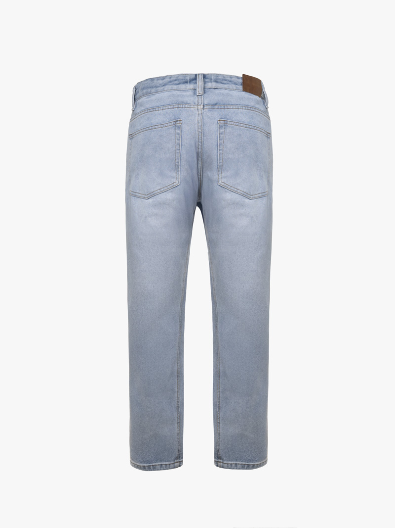 Quần Jean Phối Dây Sọc 2 Bên Sườn Form Straight Đen QJ128 Màu Xanh