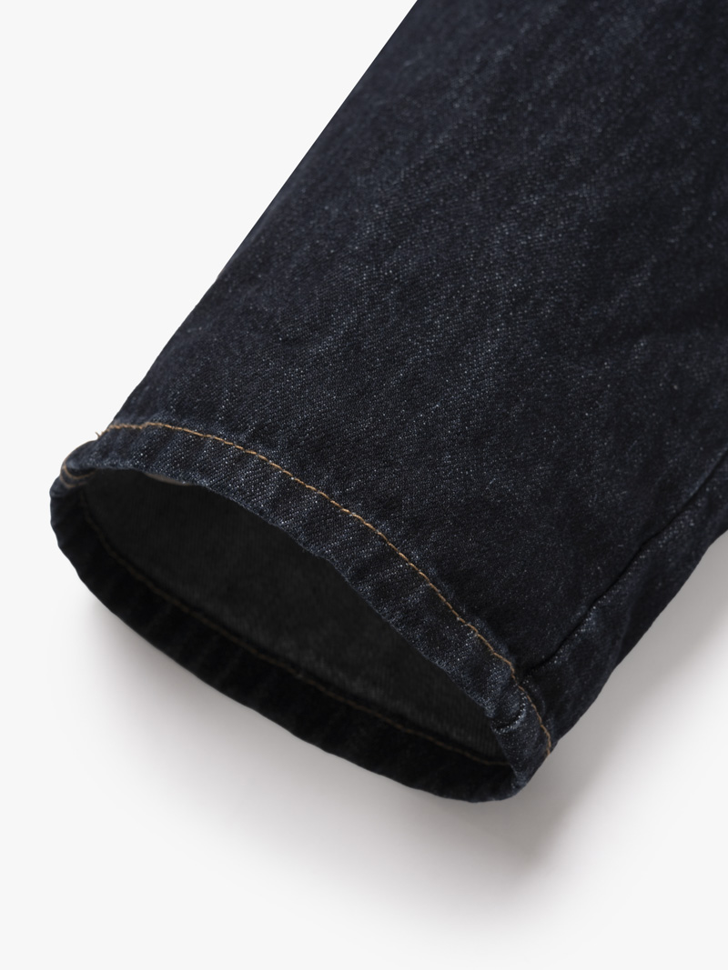 Quần Jean Phối Dây Sọc 2 Bên Sườn Form Straight Đen QJ127 Màu Xanh Đen