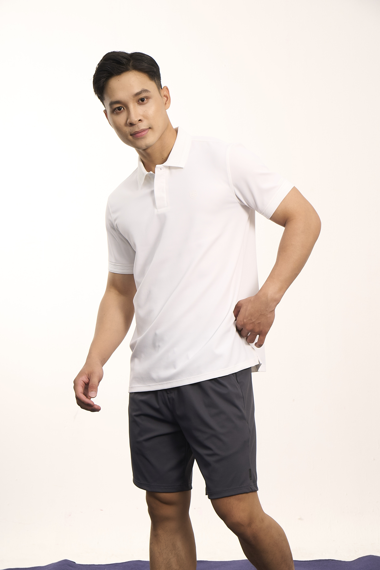 Áo Polo Cool-X In Logo Bông Tuyết Form Regular PO185 Trắng