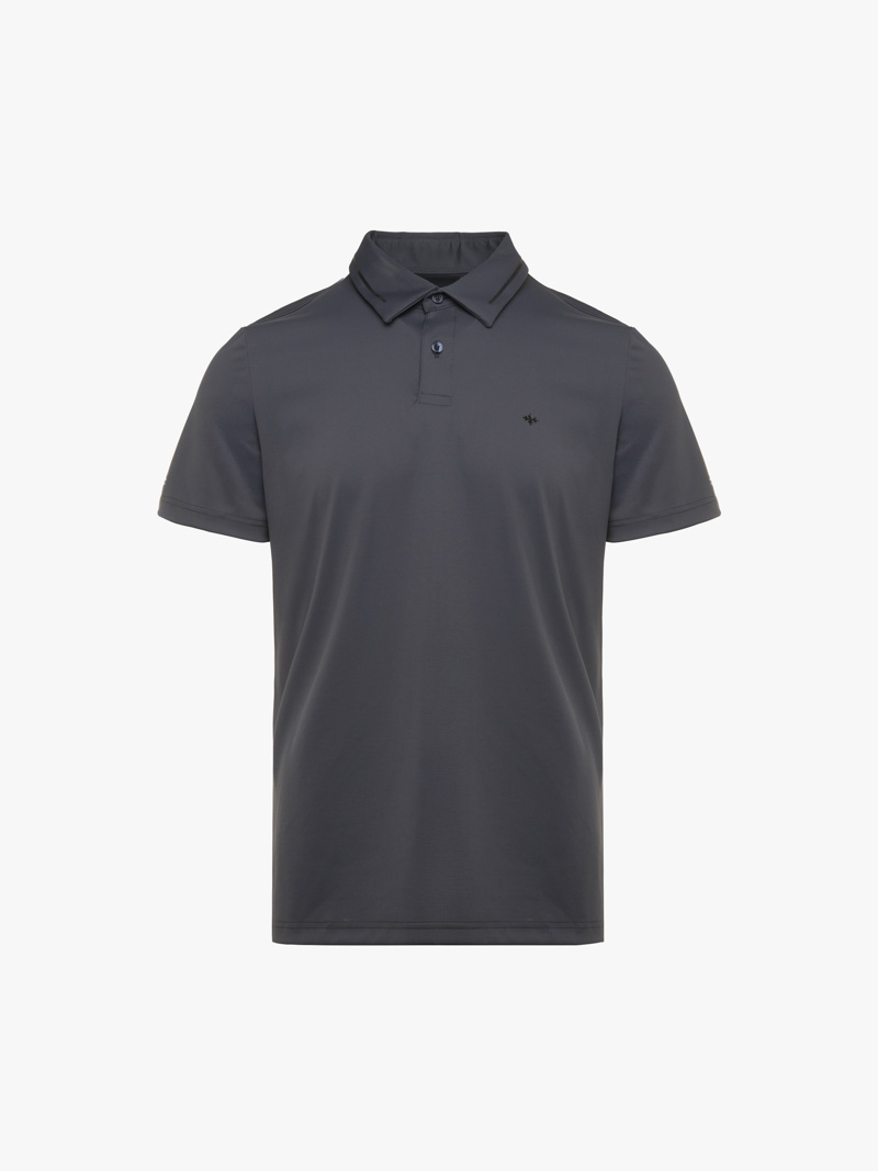 Áo Polo Cool-X In Viền Bo Cổ Form Slimfit PO186 Xanh Đen