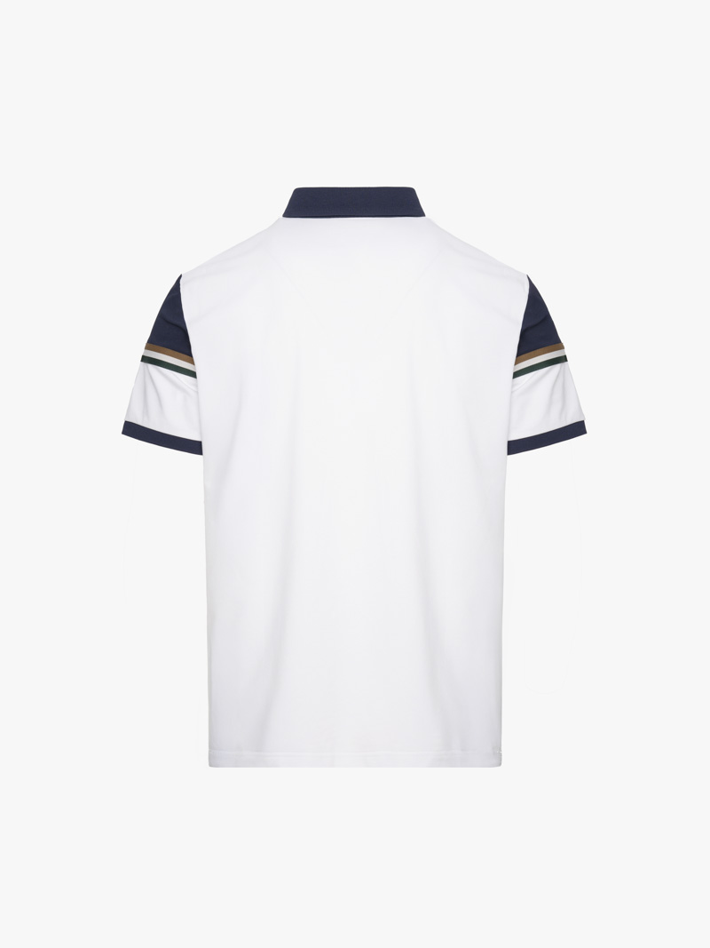 Áo Polo Signature Stripe Phối Màu Form Regular PO192 Màu Trắng