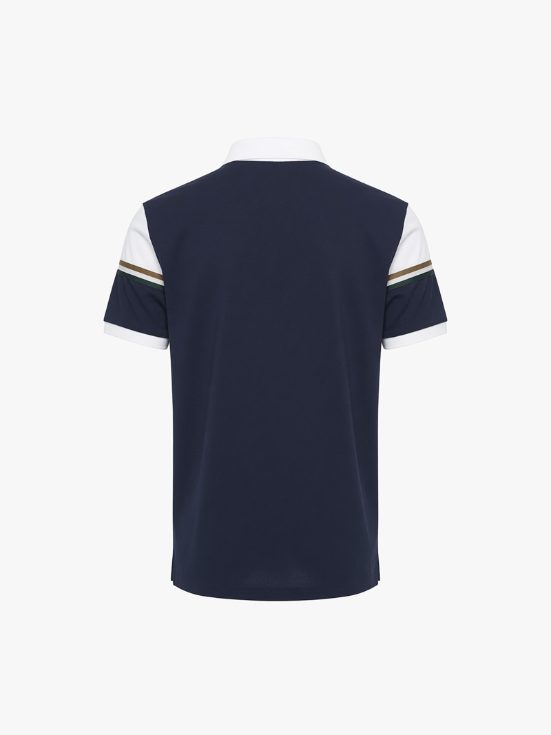 Áo Polo Signature Stripe Phối Màu Form Regular PO192 Màu Xanh Đen