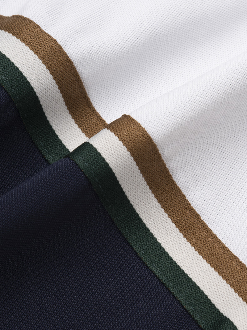 Áo Polo Signature Stripe Phối Màu Form Regular PO192 Màu Xanh Đen