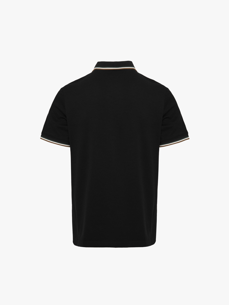 Áo Polo Signature Stripe Trơn Form Regular PO193 Màu Đen
