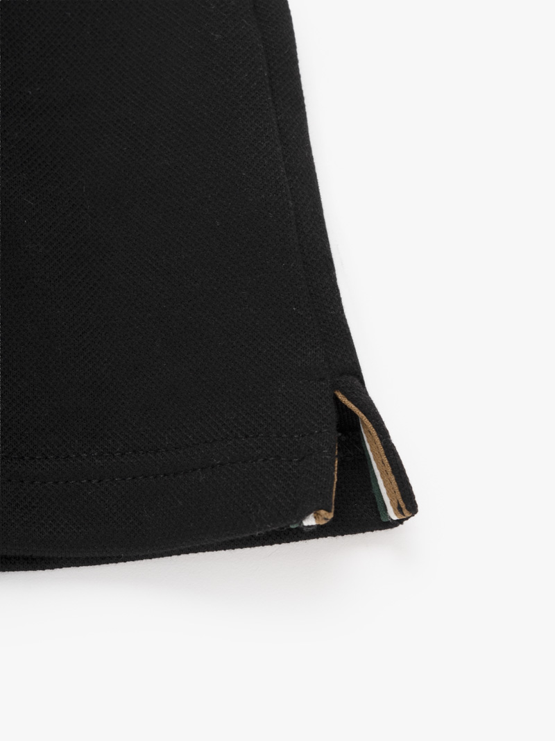 Áo Polo Signature Stripe Trơn Form Regular PO193 Màu Đen