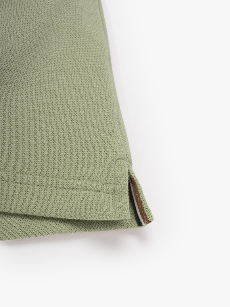 Áo Polo Signature Stripe Trơn Form Regular PO193 Màu Rêu
