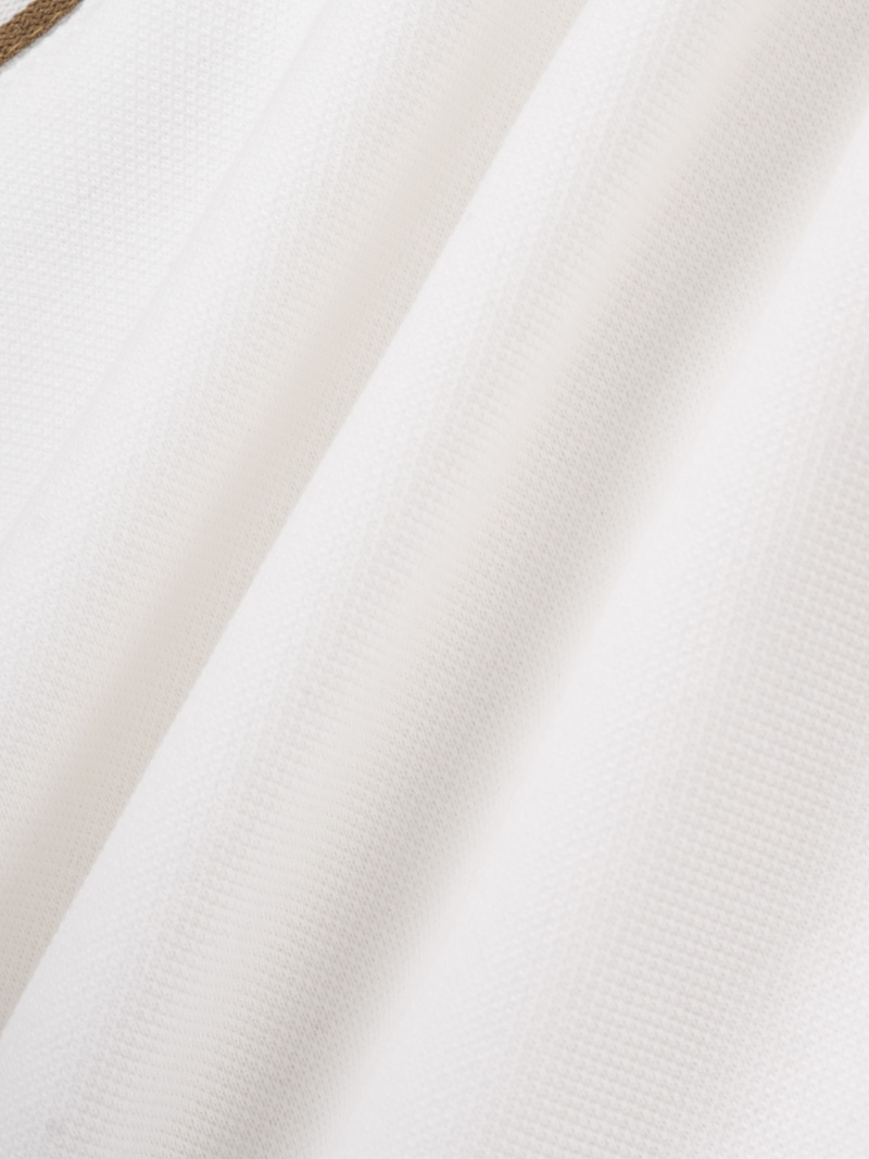 Áo Polo Signature Stripe Trơn Form Regular PO193 Màu Trắng