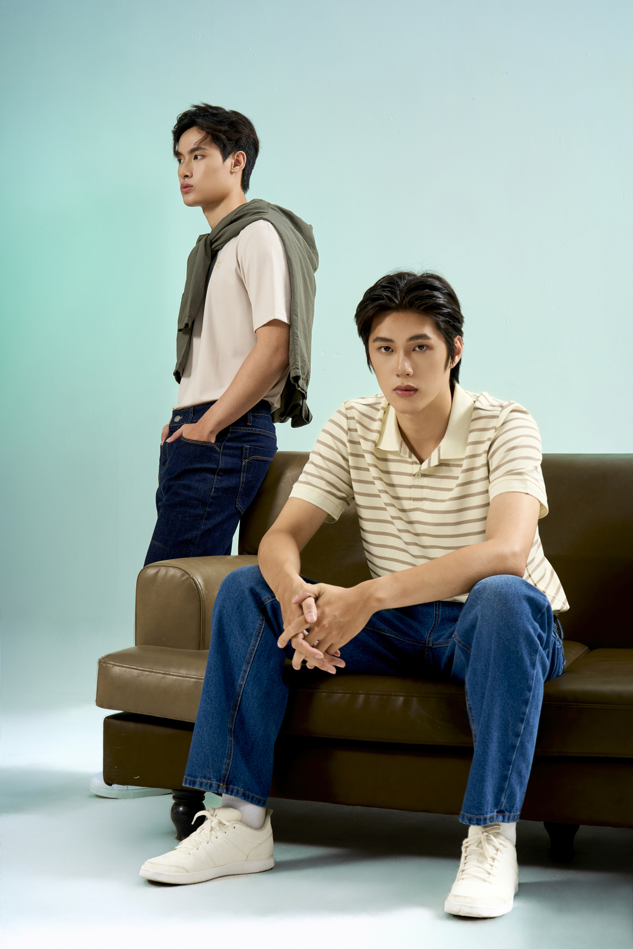 Áo Polo Sọc Ngang Form Regular PO191 Sọc Be