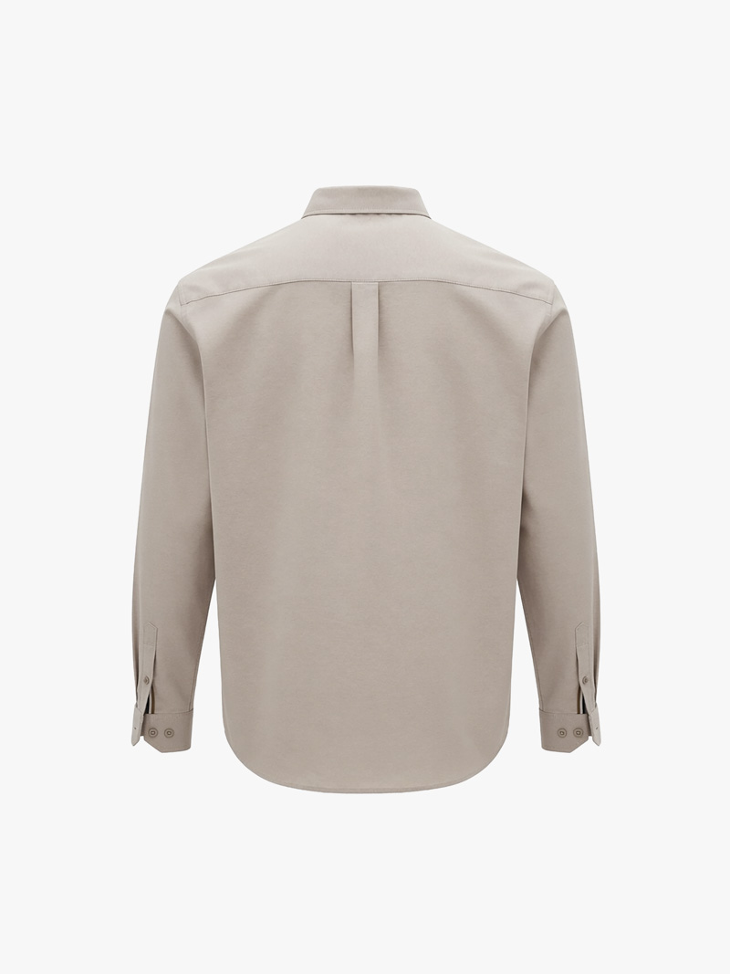 Áo Sơ Mi Oxford Signature Stripe Form Regular SM209 Màu Be Nhạt