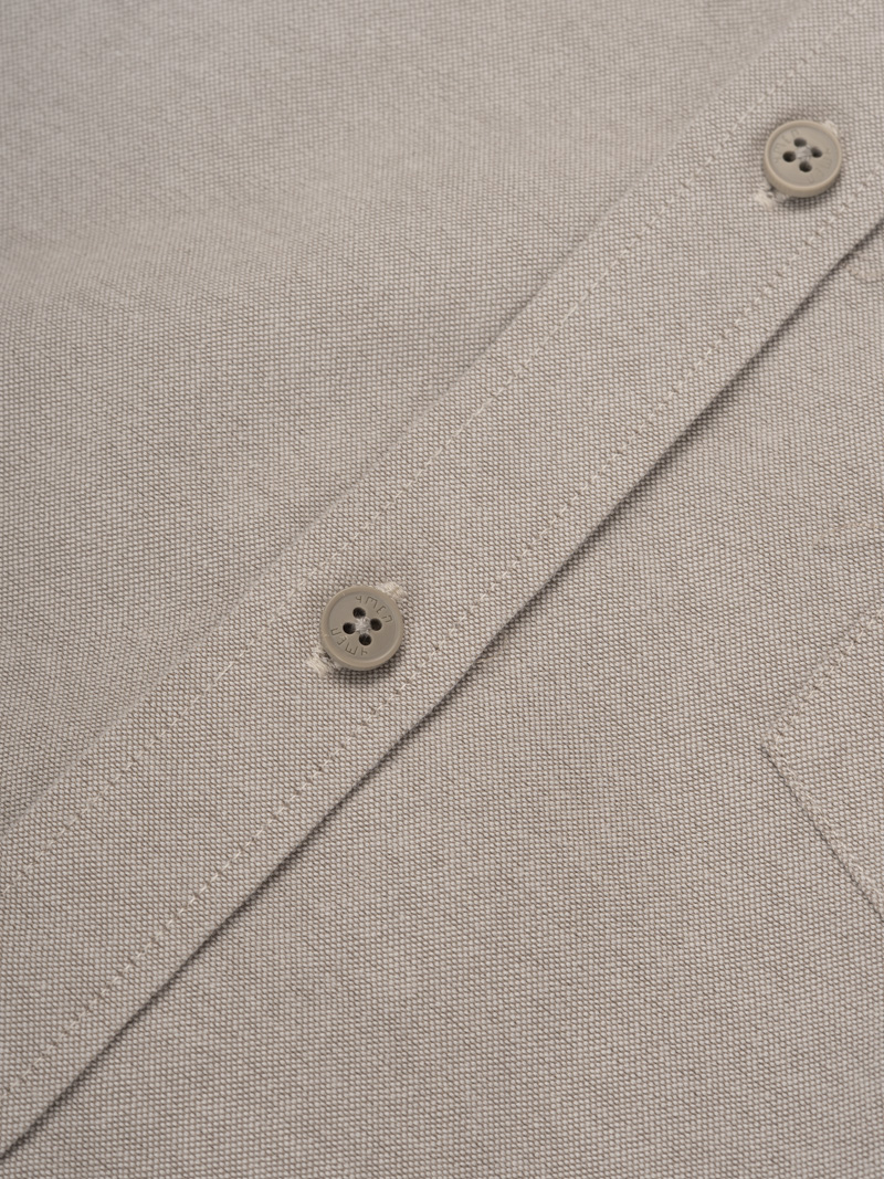 Áo Sơ Mi Oxford Signature Stripe Form Regular SM209 Màu Be Nhạt