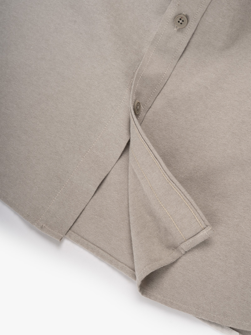 Áo Sơ Mi Oxford Signature Stripe Form Regular SM209 Màu Be Nhạt