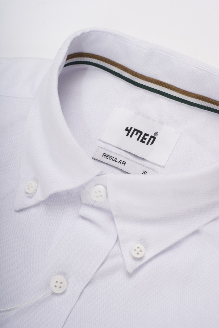 Áo Sơ Mi Oxford Signature Stripe Form Regular SM209 Màu Trắng
