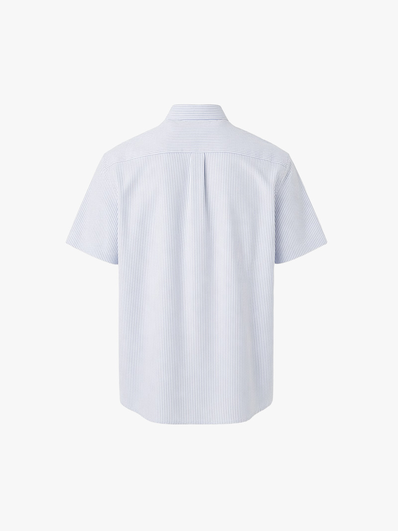 Áo Sơ Mi Signature Stripe Sọc Tay Ngắn Form Regular SM210 Mùa Sọc Xanh Biển