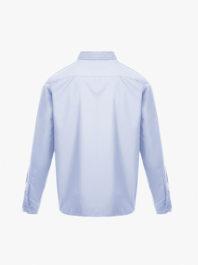Áo Sơ Mi Trơn Form Slimfit SM205 Màu Xanh Biển