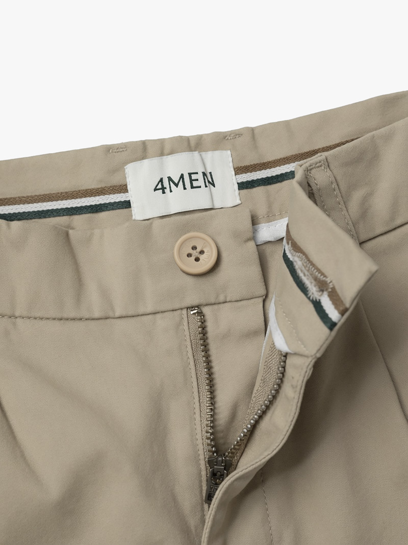Quần Kaki Signature Stripe Trơn Form Regular QK036 Màu Be