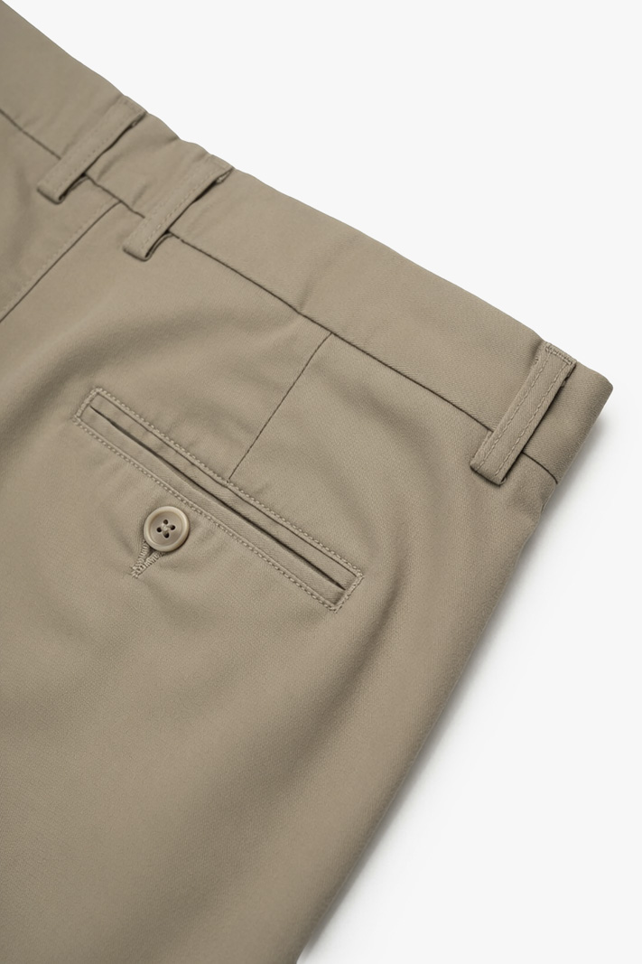 Quần Kaki Signature Stripe Trơn Form Regular QK036 Màu Be